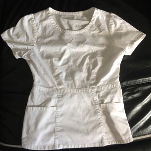 Jaanuu xs peplum scrub top